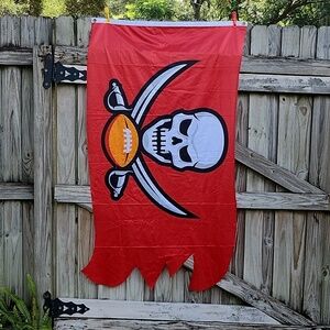 NFL TAMPA BAY BUCCANEERS GAME DAY FLAG , BANNER , DECORATION,  JOLLY ROGER